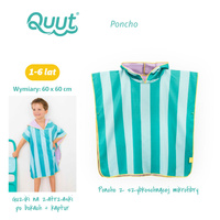 QUUT Dwustronne poncho kąpielowe dla dzieci Lagoon