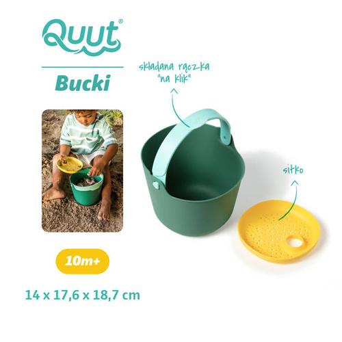 QUUT Wiaderko z sitkiem Bucki Garden Green