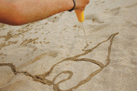 QUUT Zestaw 2 łopatek wielofunkcyjnych z piłeczką Cuppi Banana Blue