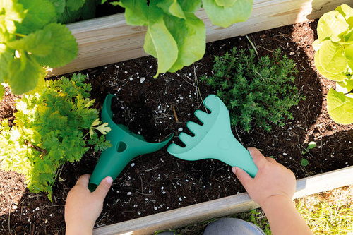 QUUT Zestaw łopatka + grabki Raki Garden Green