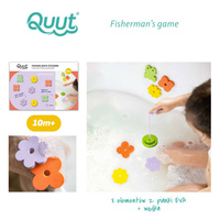 QUUT Zestaw piankowych naklejek do kąpieli z wędką Frog pond