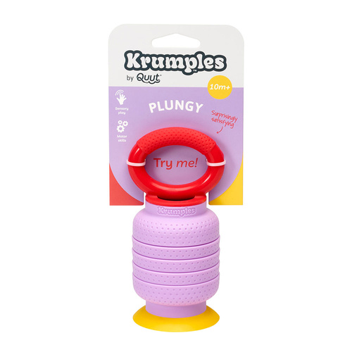 QUUT Zabawka sensoryczna z przyssawką Krumples Plungy Lavender