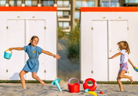 QUUT Zestaw 2 łopatek wielofunkcyjnych z piłeczką Cuppi Banana Blue