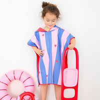 QUUT Dwustronne poncho kąpielowe dla dzieci Cherry Red