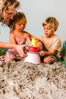 QUUT Zestaw 3 foremek do piasku Wieża Alto Cherry + Banana Pink