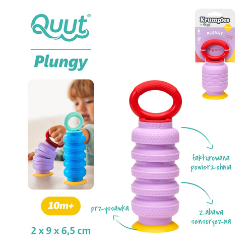 QUUT Zabawka sensoryczna z przyssawką Krumples Plungy Lavender