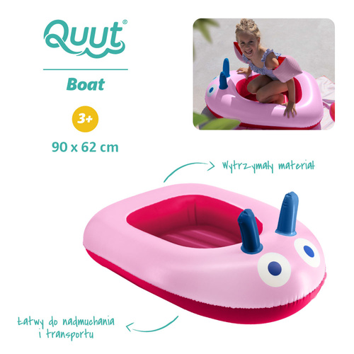 QUUT Dmuchany ponton do pływania dla dzieci Cherry Red