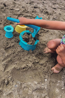 QUUT Zestaw 3 foremek do piasku Wieża Alto Lagoon Green + Banana Blue