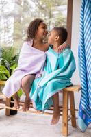 QUUT Dwustronny ręcznik plażowy PlayTowels L (180 x 100cm) Hopscotch