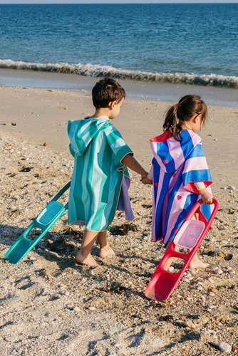 QUUT Dwustronne poncho kąpielowe dla dzieci Cherry Red