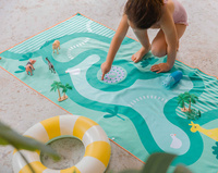 QUUT Dwustronny ręcznik plażowy PlayTowels L (180 x 100cm) Safari