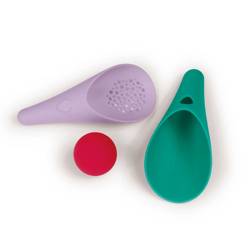 QUUT Zestaw 2 łopatek wielofunkcyjnych z piłeczką Cuppi Lagoon + lavender