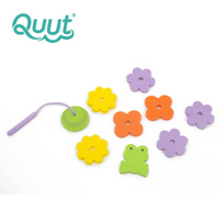 QUUT Zestaw piankowych naklejek do kąpieli z wędką Frog pond