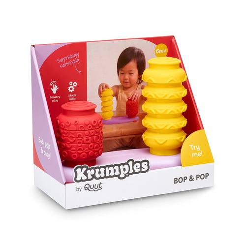 QUUT Zabawka sensoryczna do naciskania Krumples Bop&Pop Cherry Red