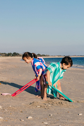 QUUT Dwustronne poncho kąpielowe dla dzieci Cherry Red