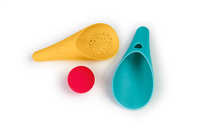 QUUT Zestaw 2 łopatek wielofunkcyjnych z piłeczką Cuppi Banana Blue