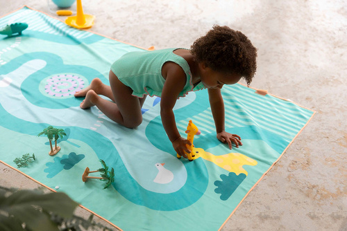 QUUT Dwustronny ręcznik plażowy PlayTowels L (180 x 100cm) Safari