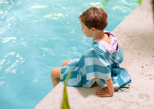 QUUT Dwustronne poncho kąpielowe dla dzieci Lagoon